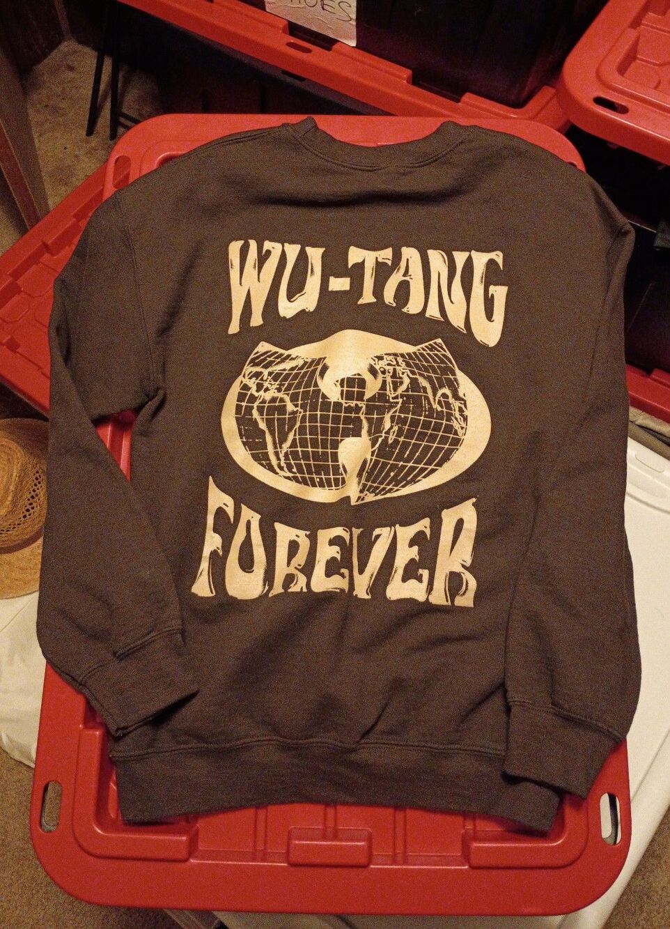 Wu-Tang Forever Sweatshirt Mens M Brown Gildan
